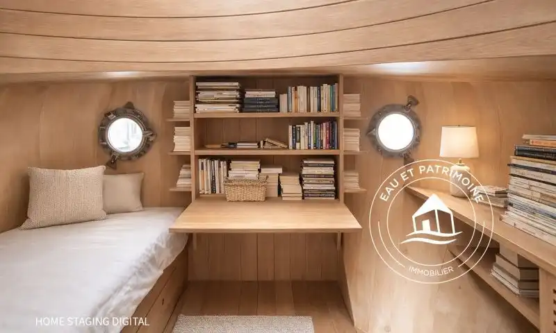 Péniche à vendre Paris 1 – Toit ouvrant et Vue Tour Eiffel