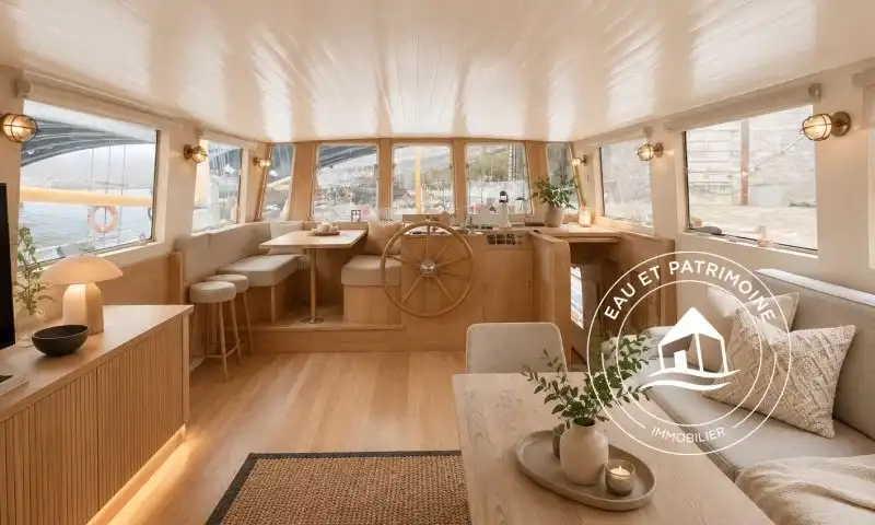 Péniche à vendre Paris 15 – Navigante et Agencement Optimal