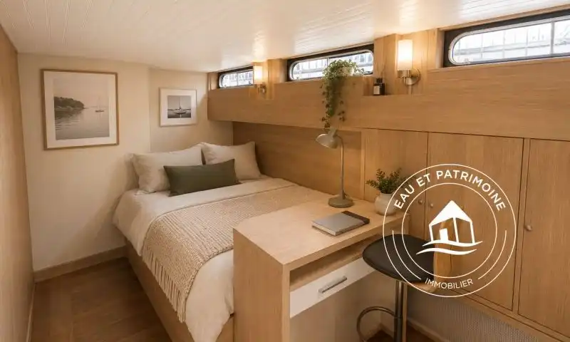 Péniche à vendre Paris 15 – Navigante et Agencement Optimal