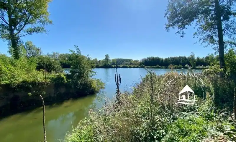 Propriété au bord de l'eau avec étangs privatifs reliés à l'Yonne