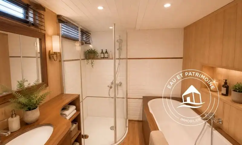 Péniche à vendre Paris 15 – Navigante et Agencement Optimal