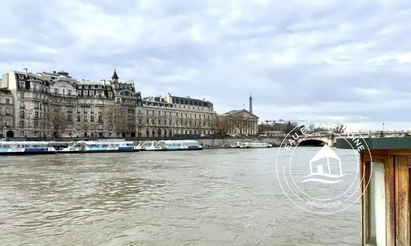 Péniche à vendre Paris 1 – Toit ouvrant et Vue Tour Eiffel