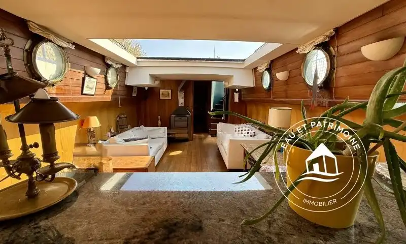 Péniche à vendre Paris 1 – Toit ouvrant et Vue Tour Eiffel