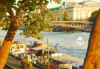 Péniche à vendre Paris 1 – Vues Tour Eiffel et Musée d'Orsay